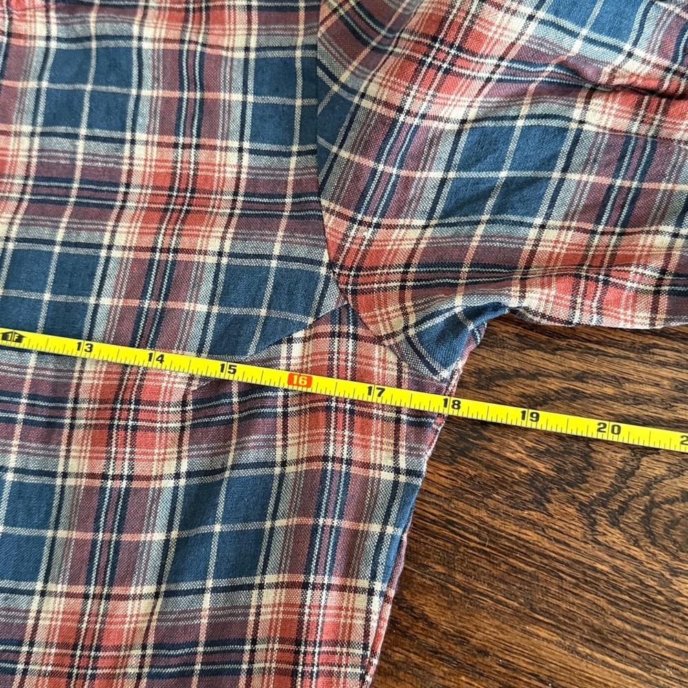 Pyne & Smith No.19 Midi linen dress in Margate plaid. From fragrance free home. - Picture 4 of 4